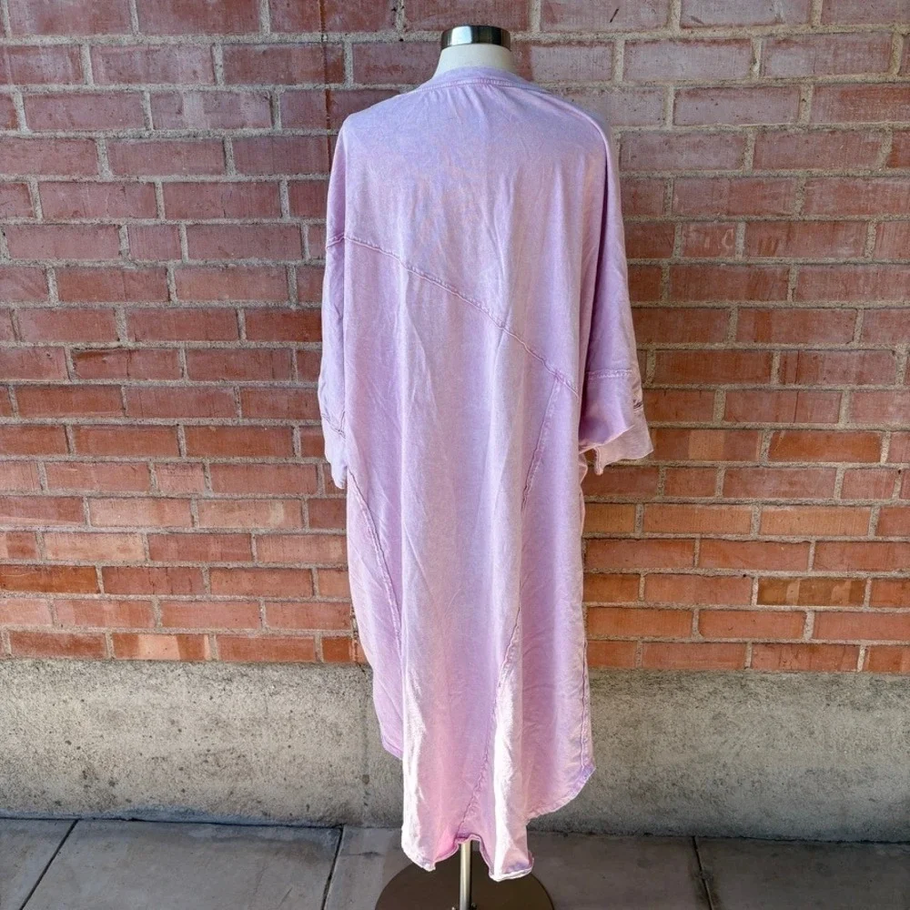 Free People Dusk To Dawn nightgown Women's XL Pink Stonewashed Oversized